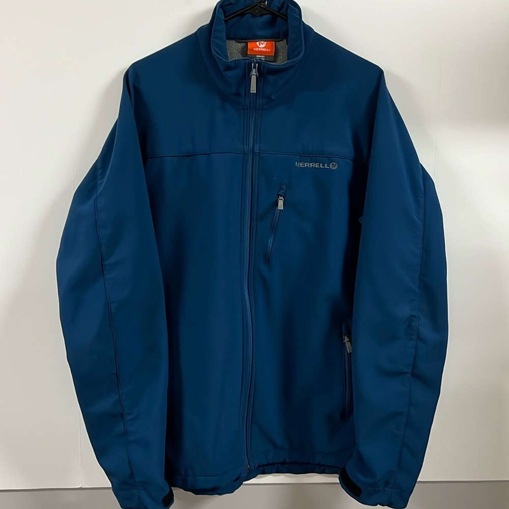 Merrell Full Zip Select Dry Wind Jacket Large Poly/Nylon-Blue